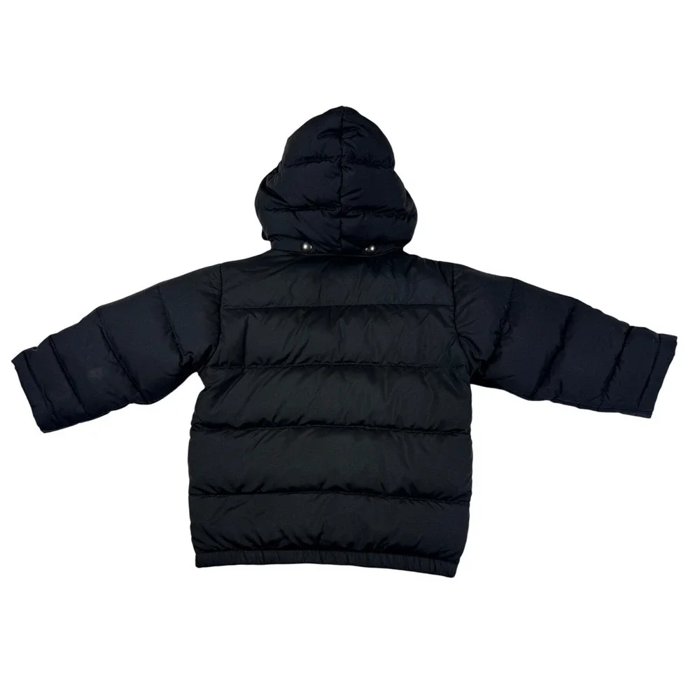 Polo Ralph Lauren Kids Black Quilted Down Puffer Jacket Detachable Hood 2T